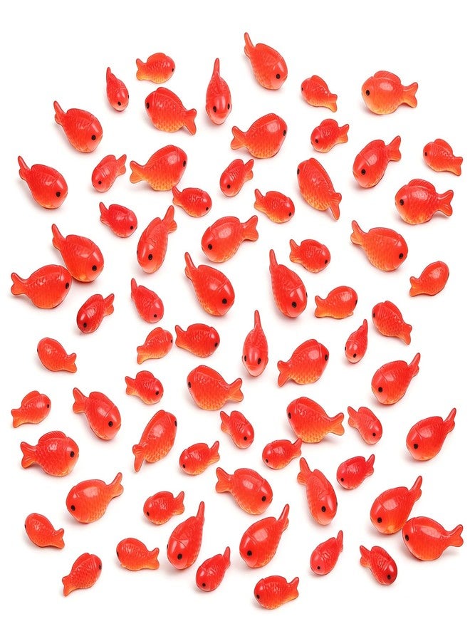 Xyembu 50 Pcs Small Resin Fish, Fake Mini Koi Fish Decor, Resin Animal Miniature Decoration Figurines, Mini Fishes Figurines Set, Cute Miniature Fishes Fake for Aquarium Tank, DIY Crafts, Landscape Ornaments - Image 1